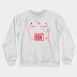 Dennis D Series 1970s British classic fire engine outline red Crewneck Sweatshirt